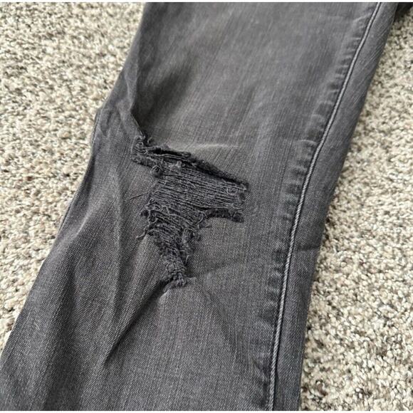 Madewell Women’s Curvy High Rise Skinny Jeans Black Distressed 25P Petite EUC - Picture 7 of 7